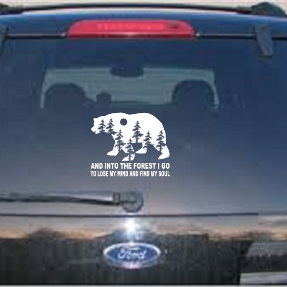 Off Into The Forest I Go, 7" wide inch Decal Sticker, Cars, Trucks, Windows - Picture 1 of 3